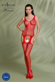 Červený Bodystocking - ECO BS010
