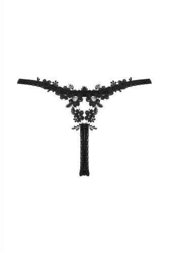 Čierne Tanga - Celia Noir - Veľkosť: M/L