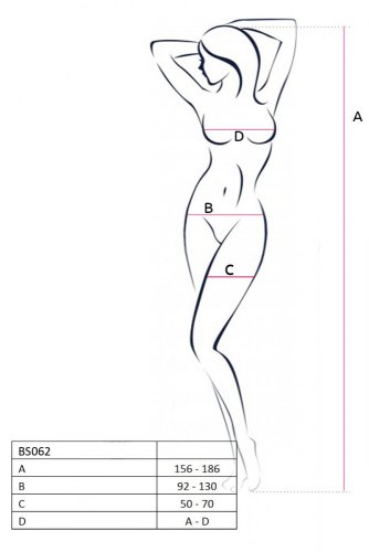 Biely Bodystocking - BS062 - Veľkosť: Univerzálna