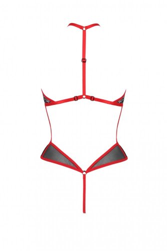Červeno-Čierne Body - Satara - Veľkosť: L/XL